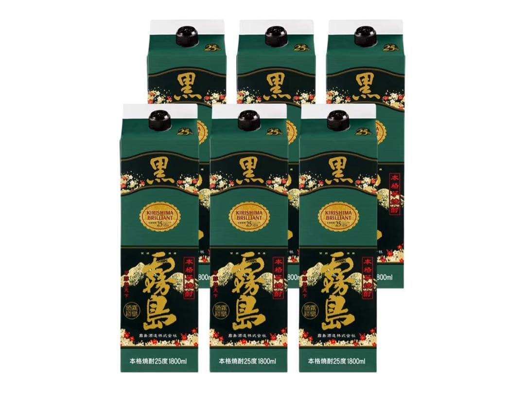 黒霧島 25度 1800ml×6本セット
