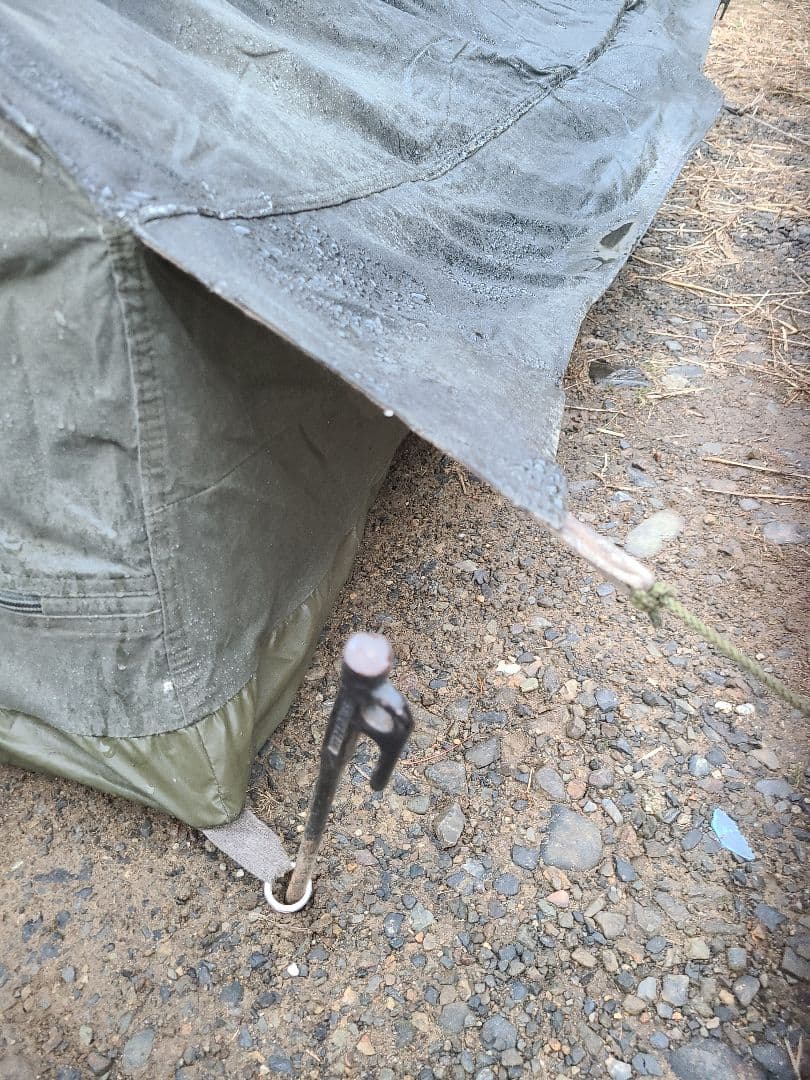 F1コットンテント　フライシートなし　ポール　ペグ　予備紐　収納袋付属