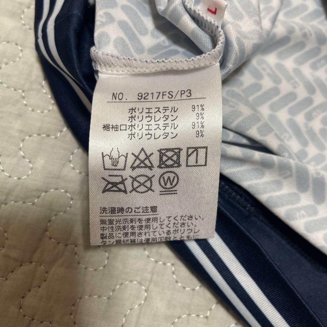 美品 and per se アンパスィ 長袖 モックネックシャツ Lサイズ 総柄