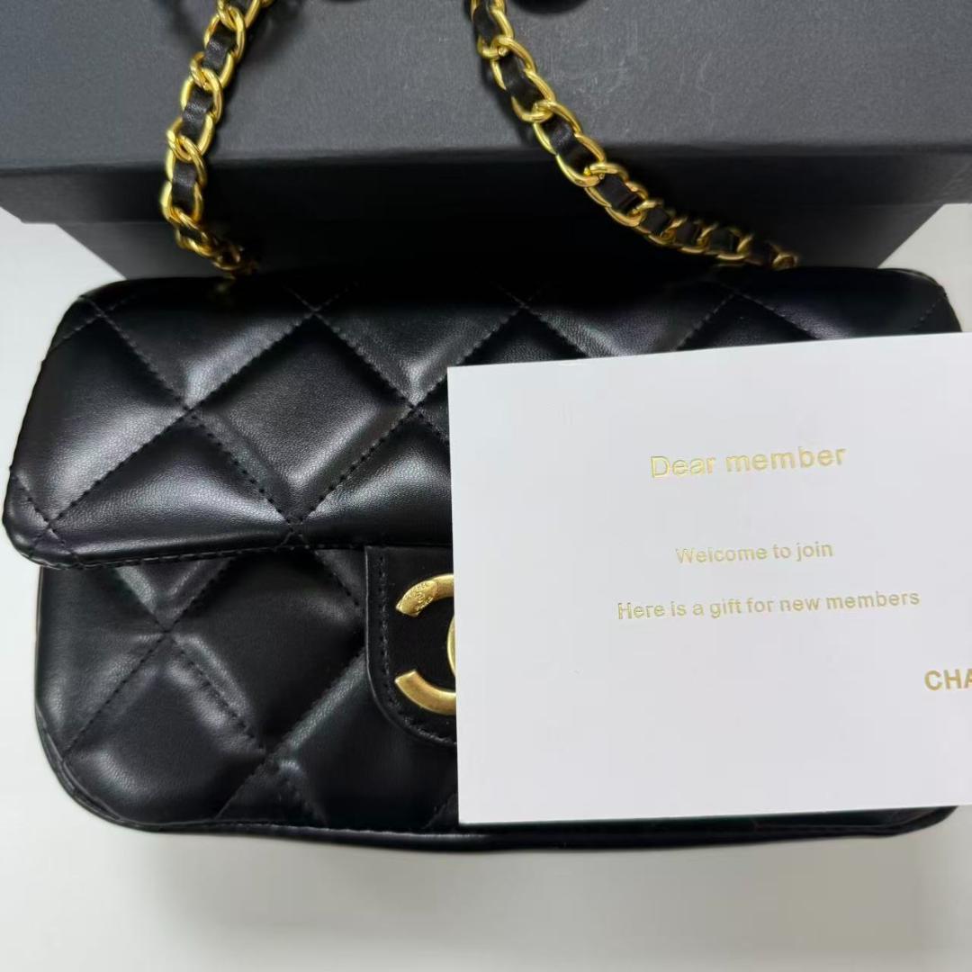 状態良好 ✨ cHaNeL✨ブラックレザーキルティングバッグ