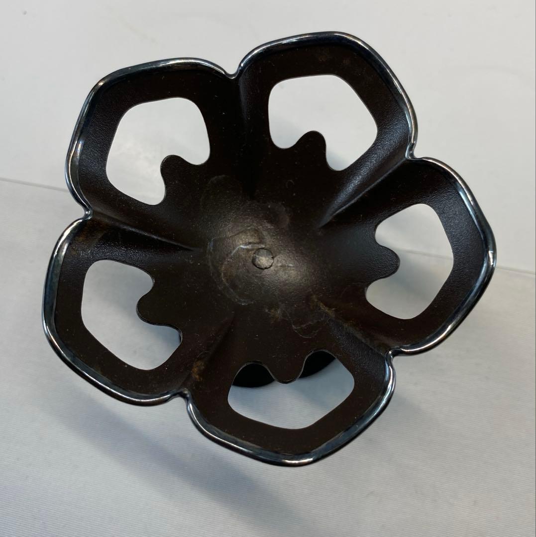 【茶道具】金谷五良三郎造　鐵突羽根蓋置（共箱）