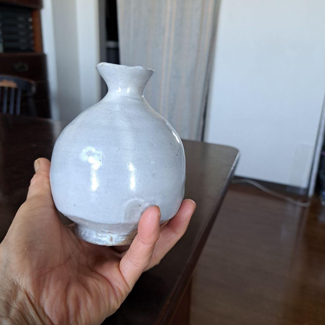 徳利　荒川武夫(人間国宝　荒川豊蔵の長男)作　粉吹き　水月窯