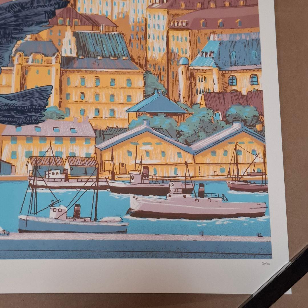 激レア 魔女の宅急便 キキ ジジ シルクスクリーン ポスター サイン入り ジブリ