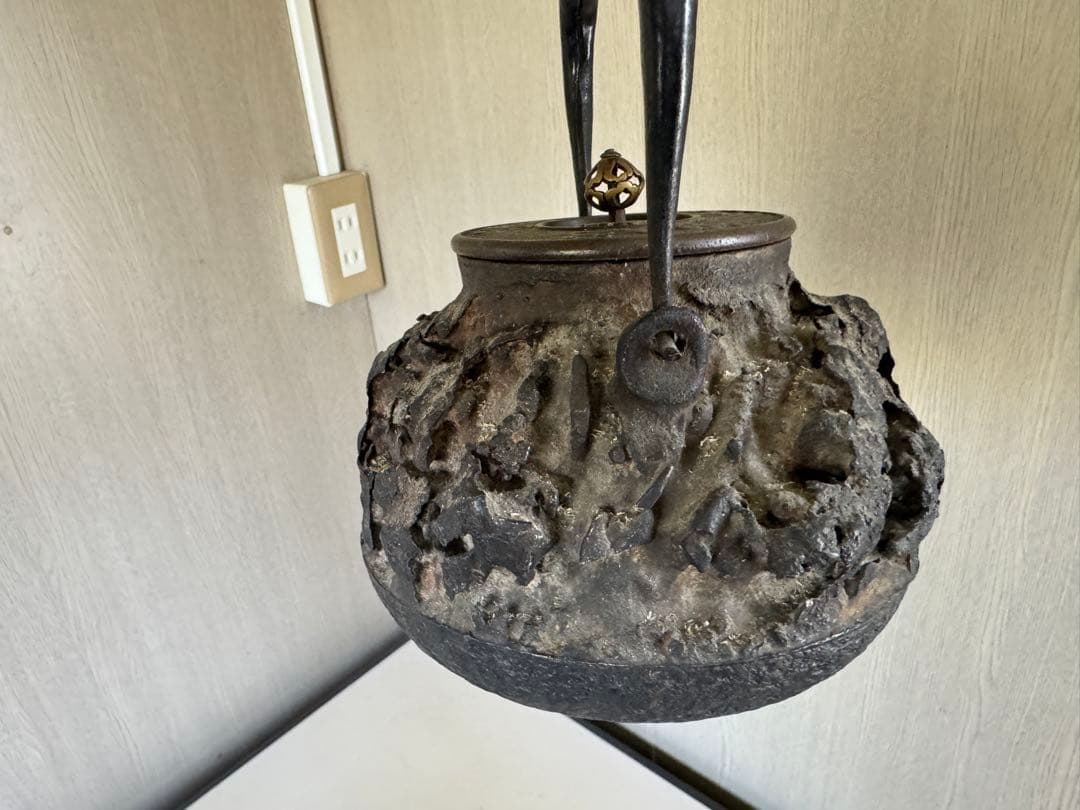 龍文堂 五徳 鉄壷 骨董 時代物 煎茶道具 茶釜 火鉢 囲炉裏 鉄瓶