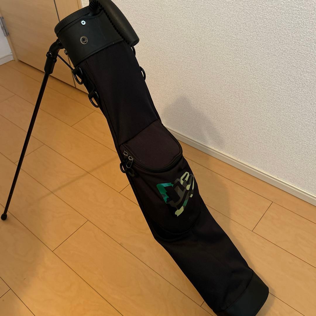 ニューエラ　黒　キャディバッグ スタンド　カモフラ
