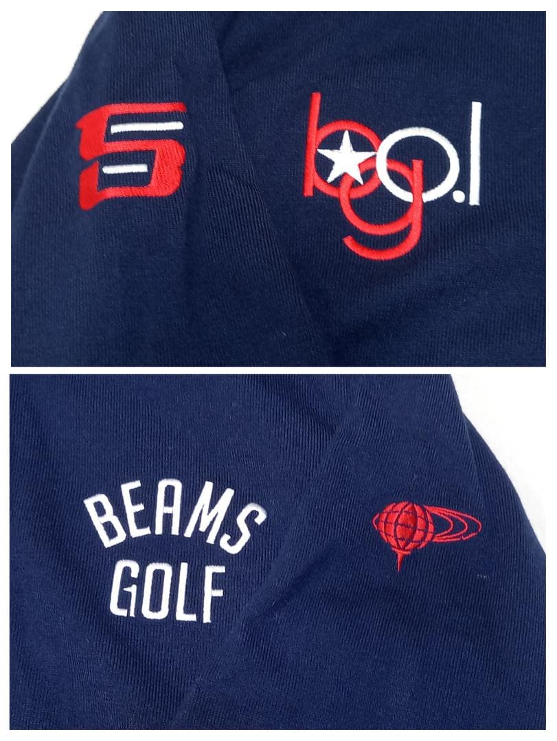 近年✨美品✨大きいサイズ ビームスゴルフ サイズXL 防風ニットブルゾン 紺色