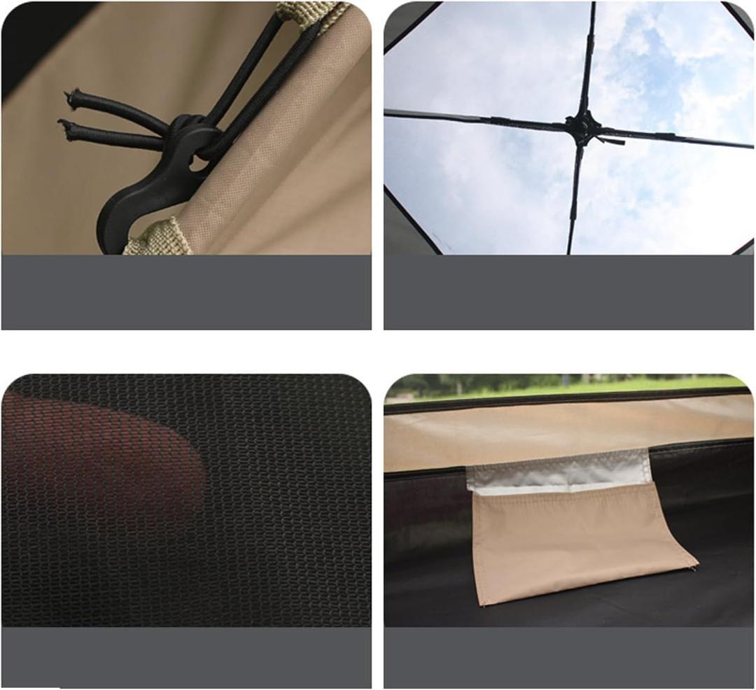 binoa テント ワンタッチテント 3～4人用 全景天窓 ダブルドア・窓 21