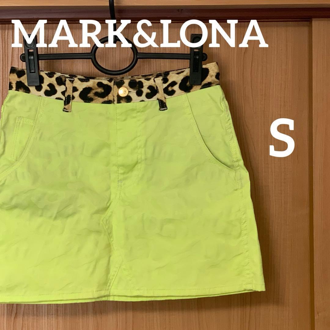 マークアンドロナ　ゴルフ　スカート　S レモン色　スカル柄