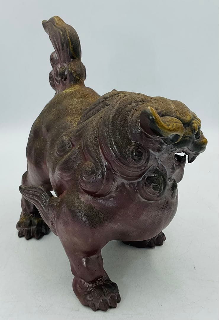 ★★ 大正生まれの名工　末石高仙先生　備前焼獅子置物　共箱【14】★★