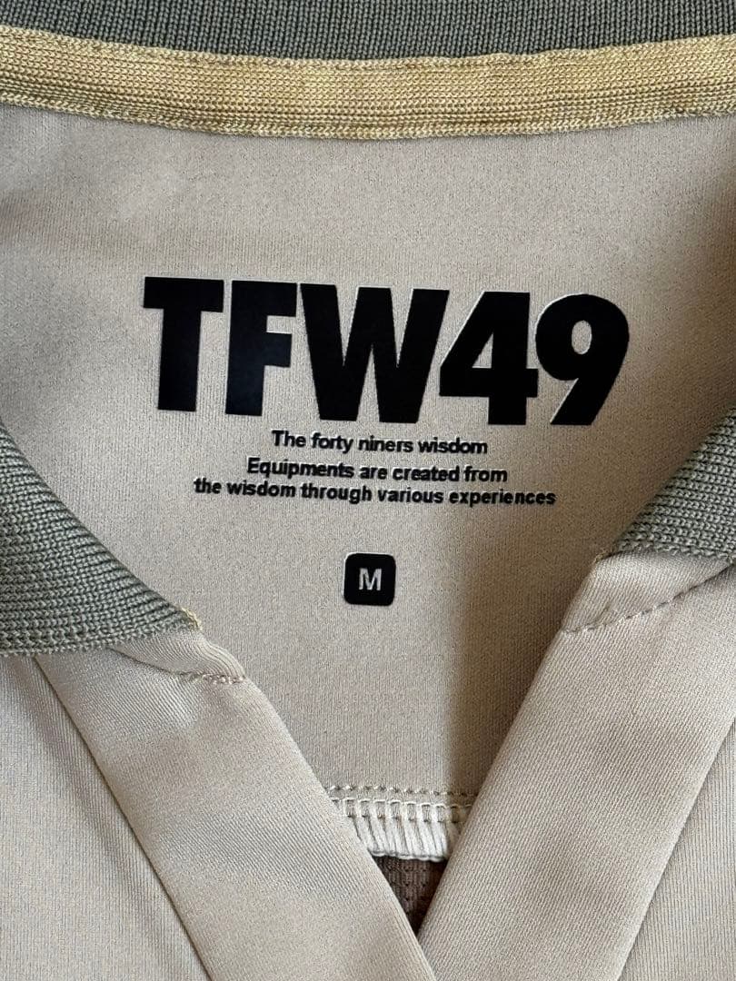 TFW49 SLEEVELESS ONEPIECEベージュポロワンピースサイズM