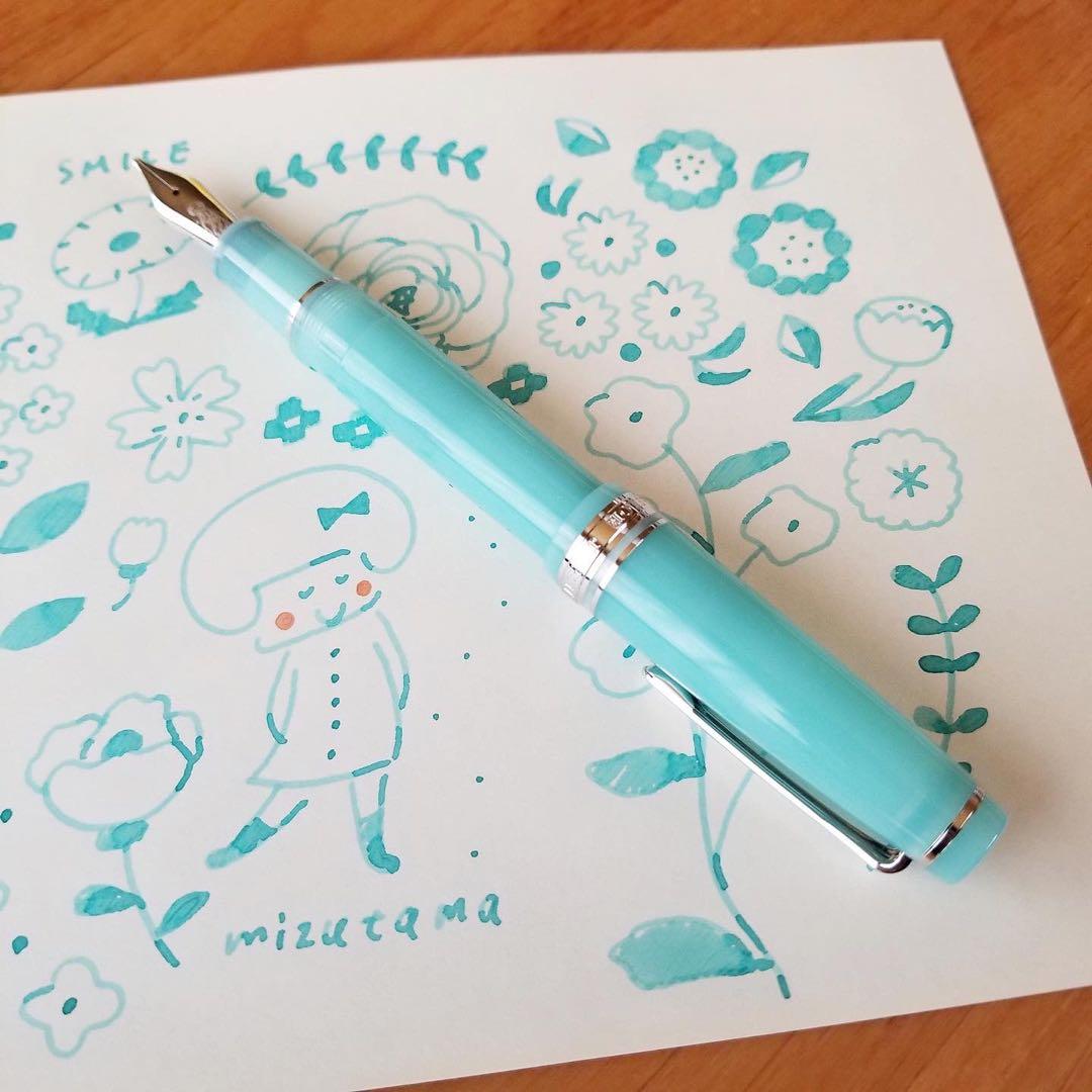 八文字屋限定 くらげアクアリウム セーラー万年筆 21金 MF
