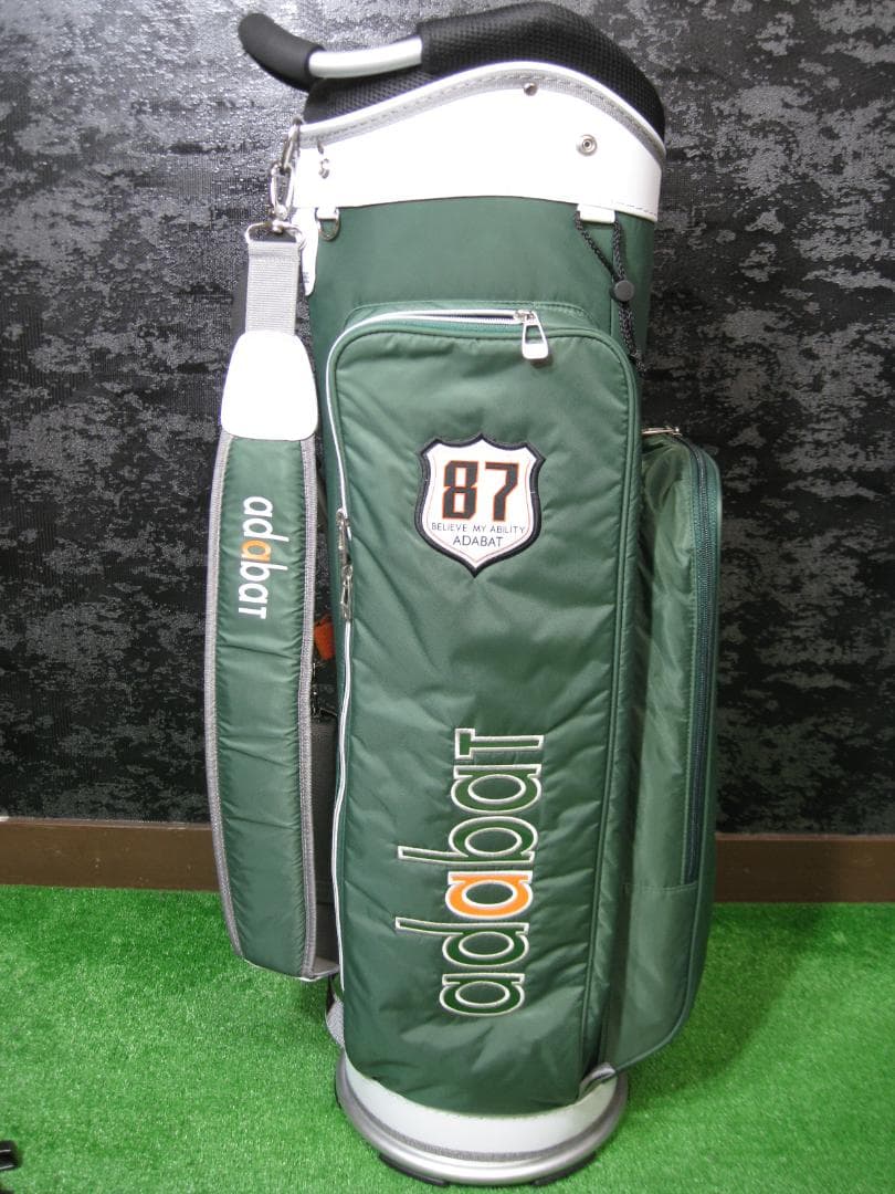 adabat 緑色キャディバッグ 87エンブレム付き(G184)