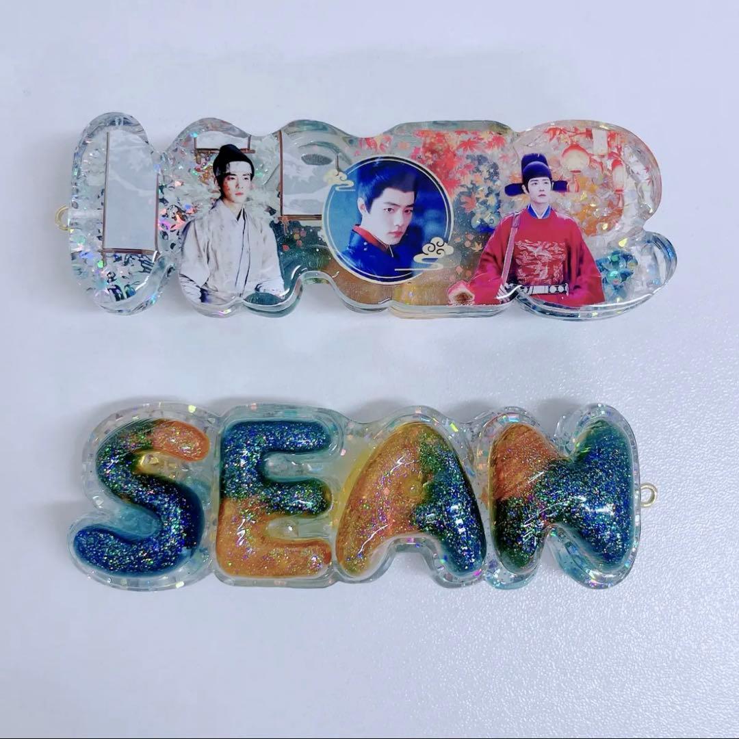 肖戦 厚いレジン置物です&バッグチャームに&ナイトライトにもなります❣️9点セット