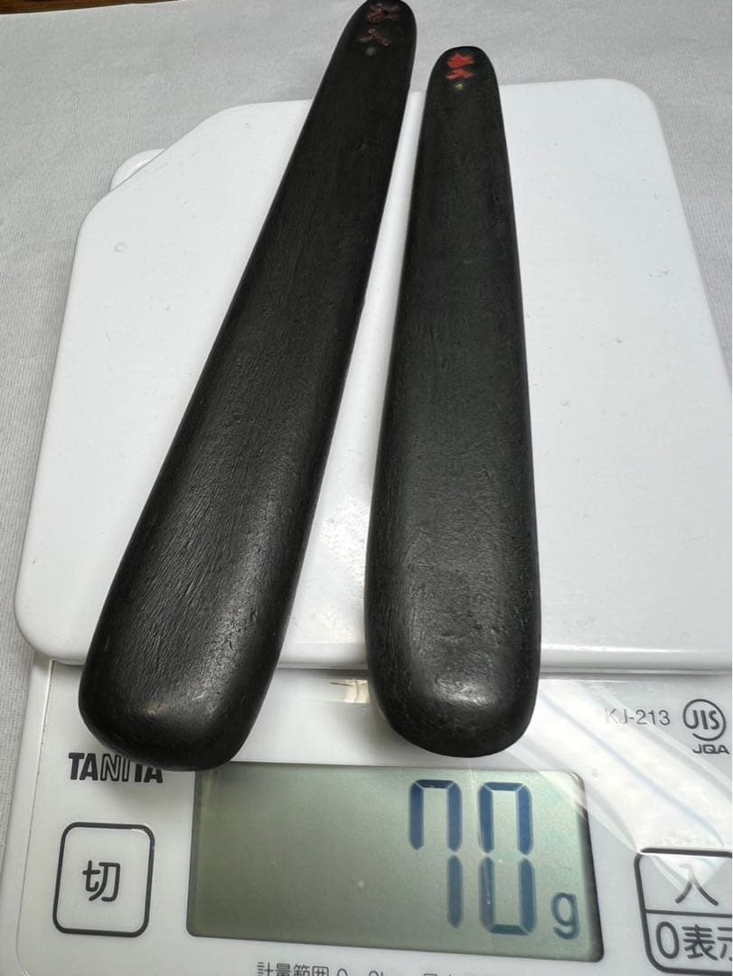 老舗高級稀少ヘラ古墨極上2点 中28g大42g