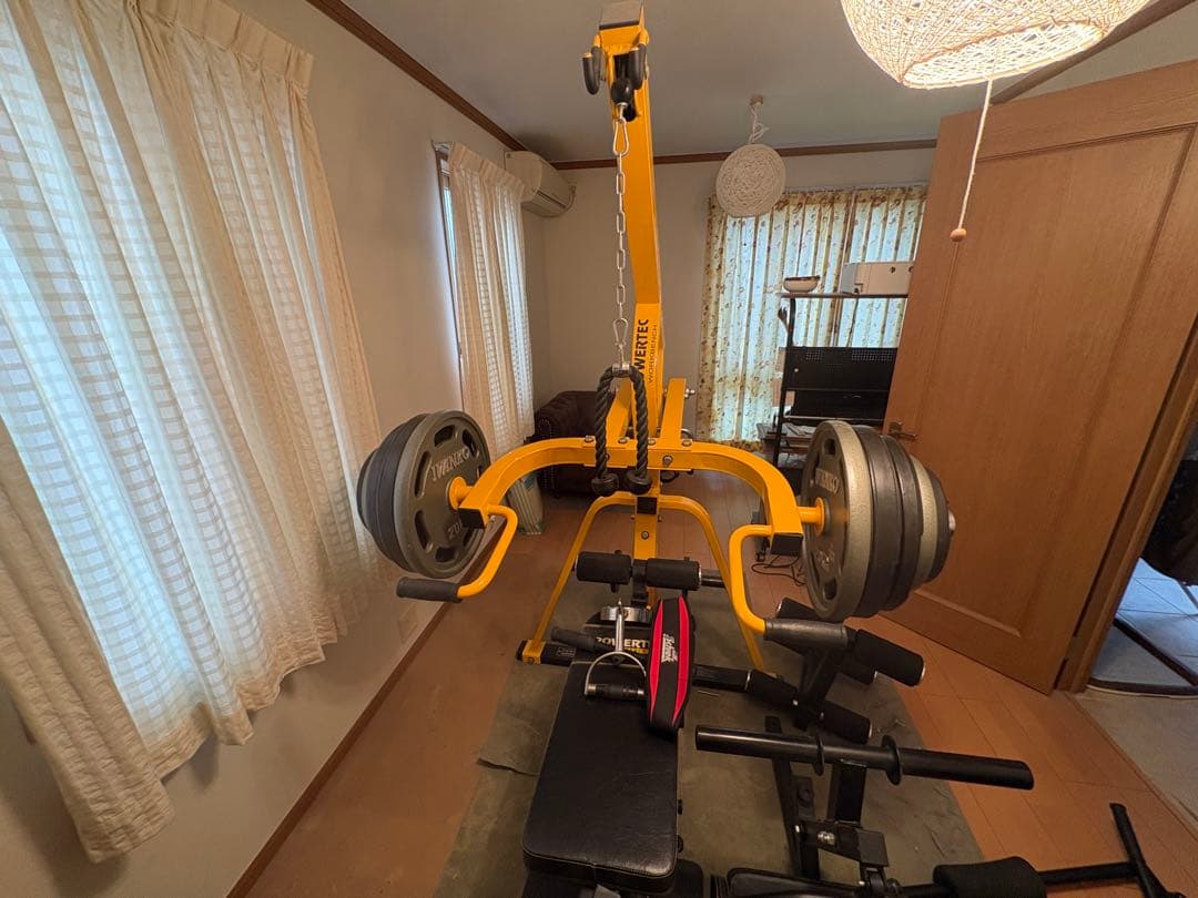 Powertec一式＋155kgプレート 引取限定