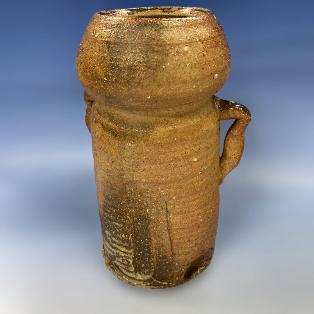 志賀楽焼　花入　共箱　宗陶窯