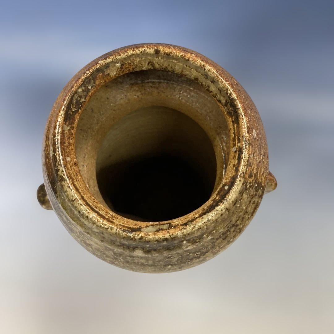 志賀楽焼　花入　共箱　宗陶窯