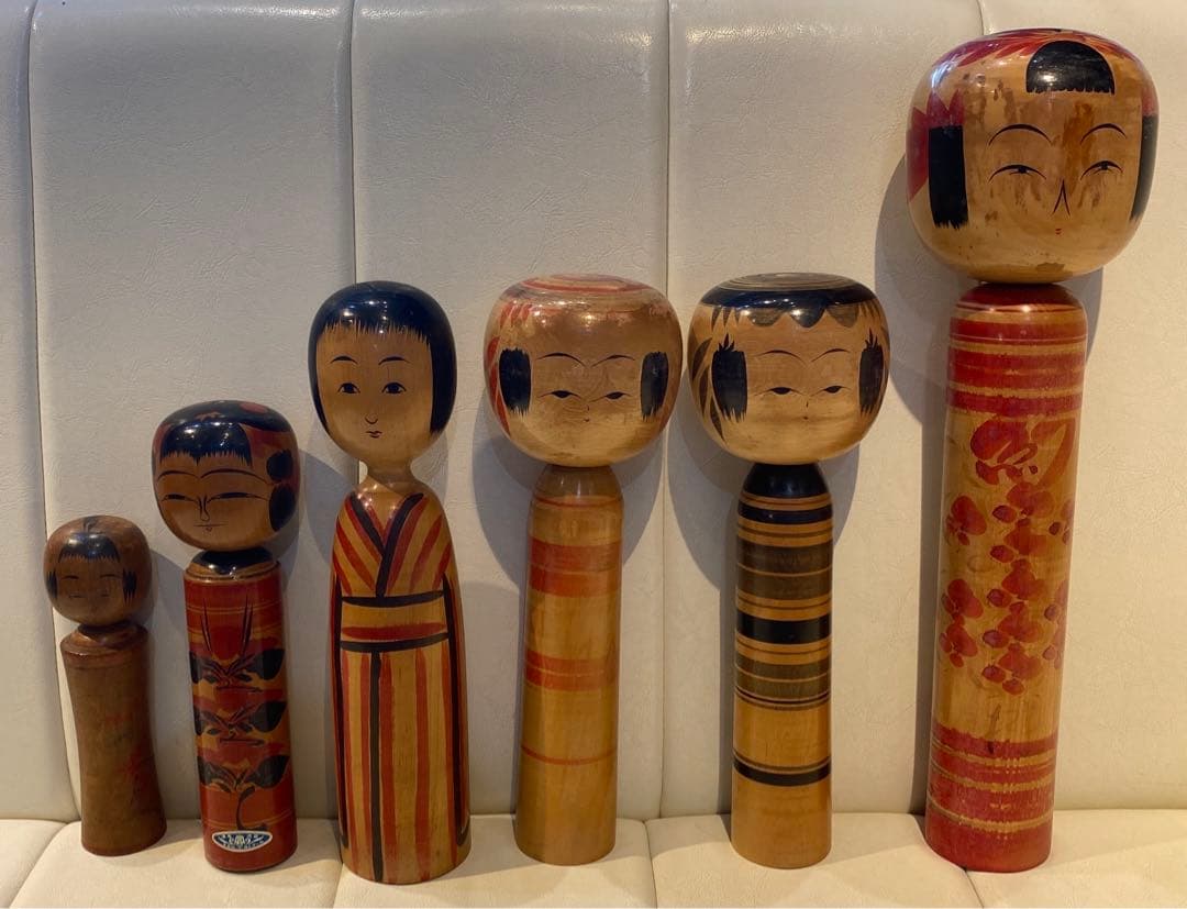 ☆こけし☆ 特大こけし 作者 6体おまとめ 弥次郎こけし 夫婦こけし