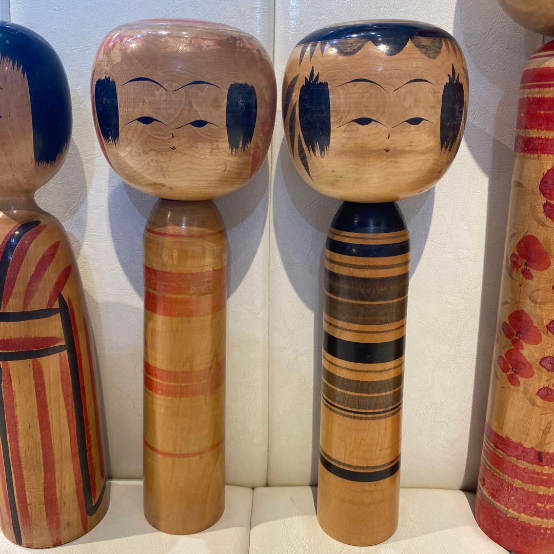 ☆こけし☆ 特大こけし 作者 6体おまとめ 弥次郎こけし 夫婦こけし