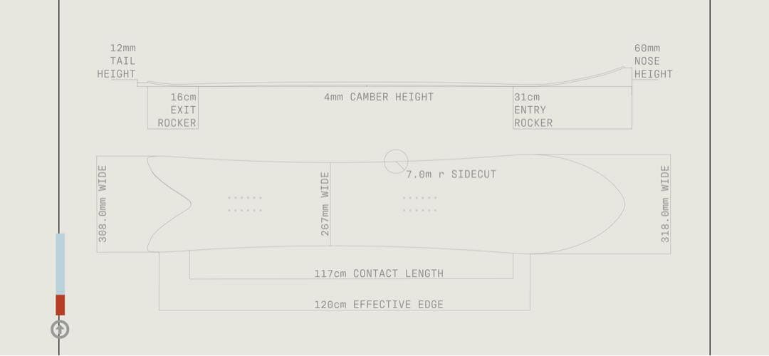 season forma 159 パウダーワイドボード　ウェスト275mm