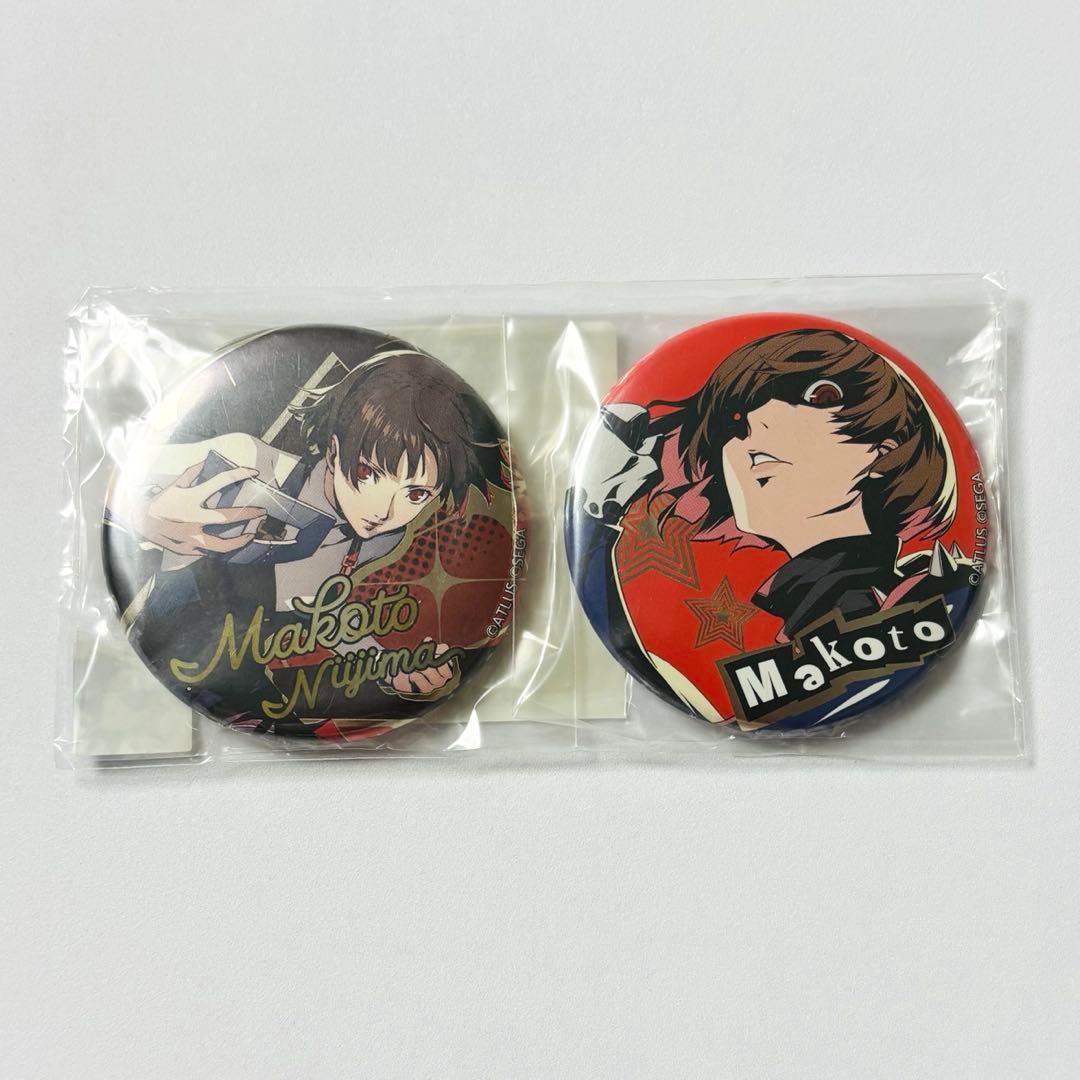 ペルソナ5 ザ・ロイヤル 楽天 メタル風缶バッチ D-7賞 新島真 クイーン