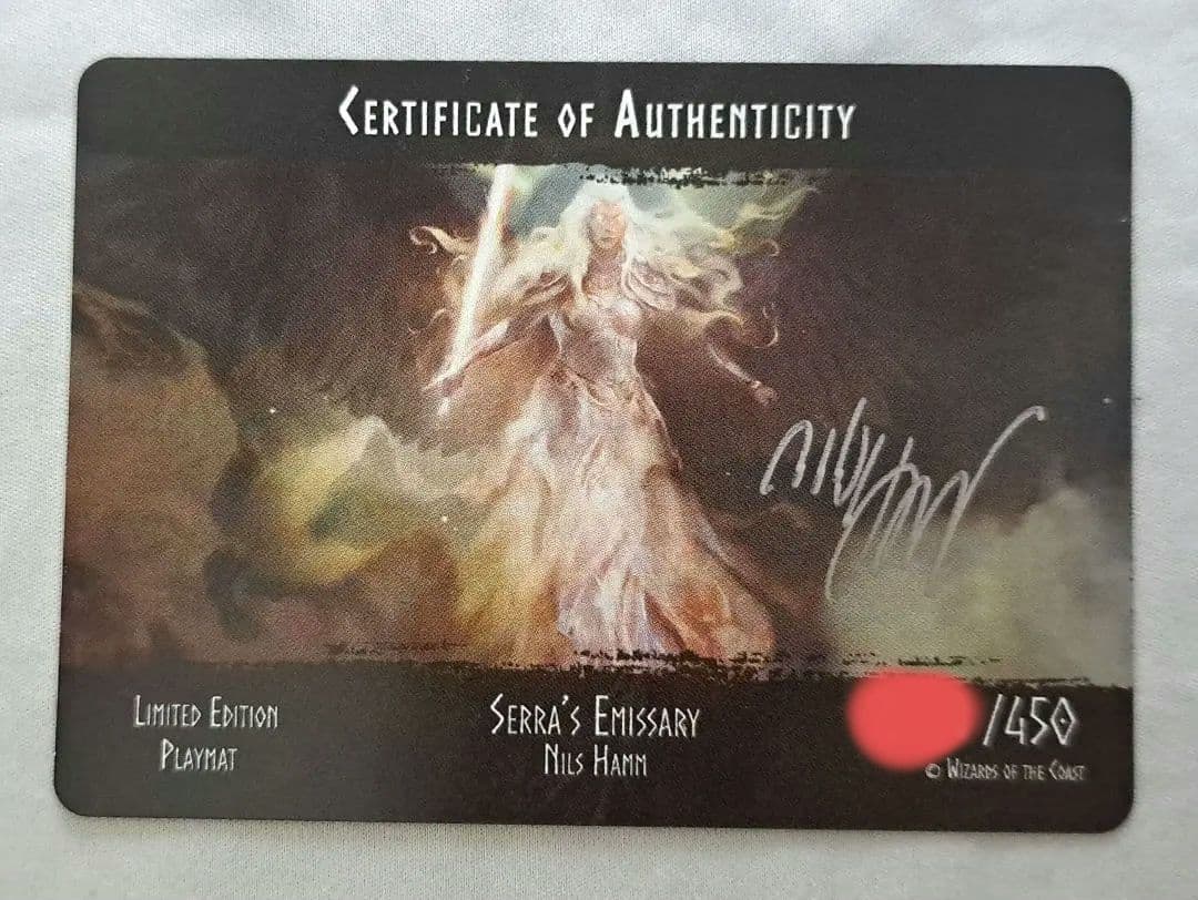 MTG セラの使者 プレイマット Nils Hamm直筆サイン入り 証明書付き