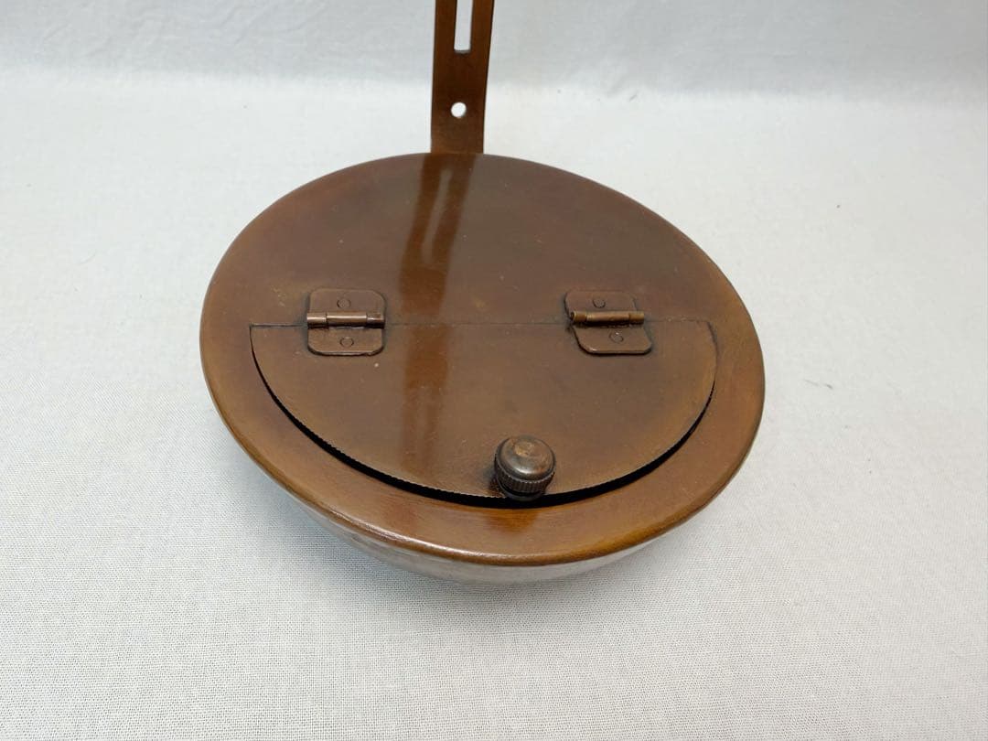 未使用 茶道具 銅製 手燭 燭台 蝋燭立て 夜咄 膳燭 紙箱