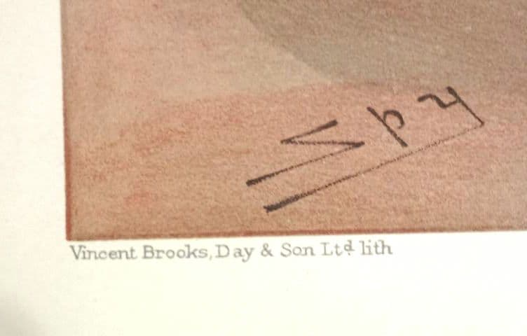 額装品　クロモリトグラフ　VANITY FAIR 1905年「天文学者」レア作品