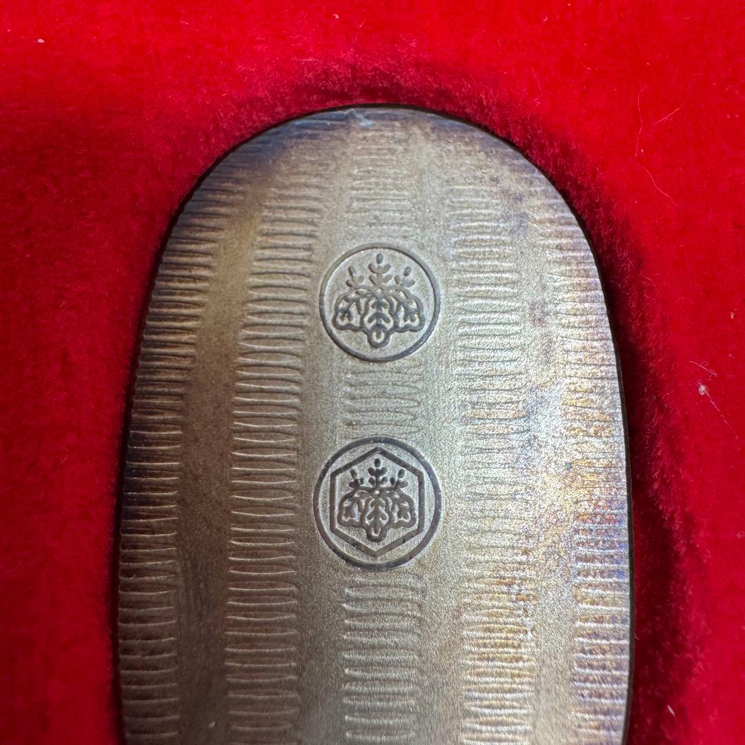 純銀小判 波模様  木箱付き 純銀製小判