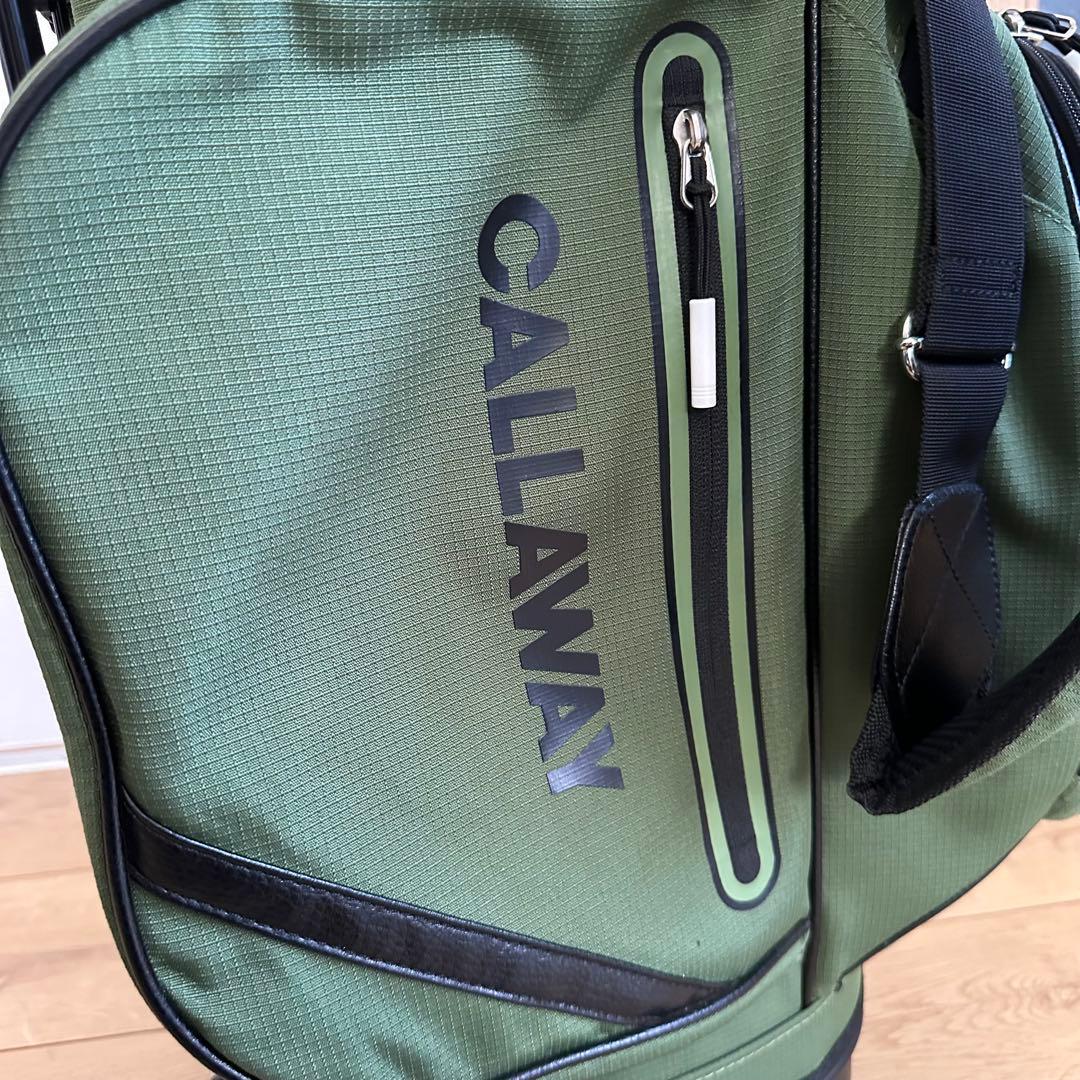 美品 CALLAWAY キャディバッグ 9.5型 スタンド カーキ SS22JM