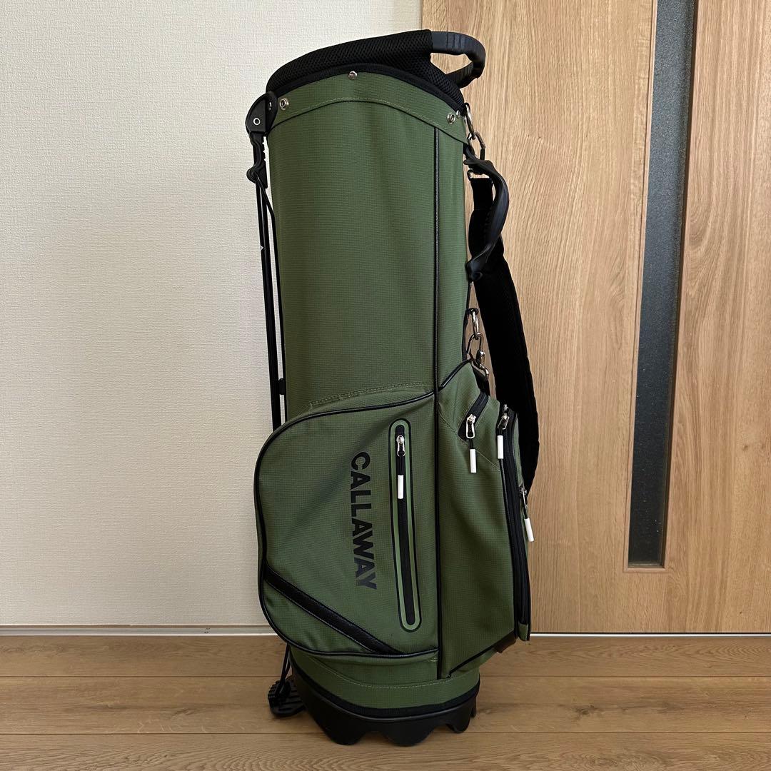 美品 CALLAWAY キャディバッグ 9.5型 スタンド カーキ SS22JM
