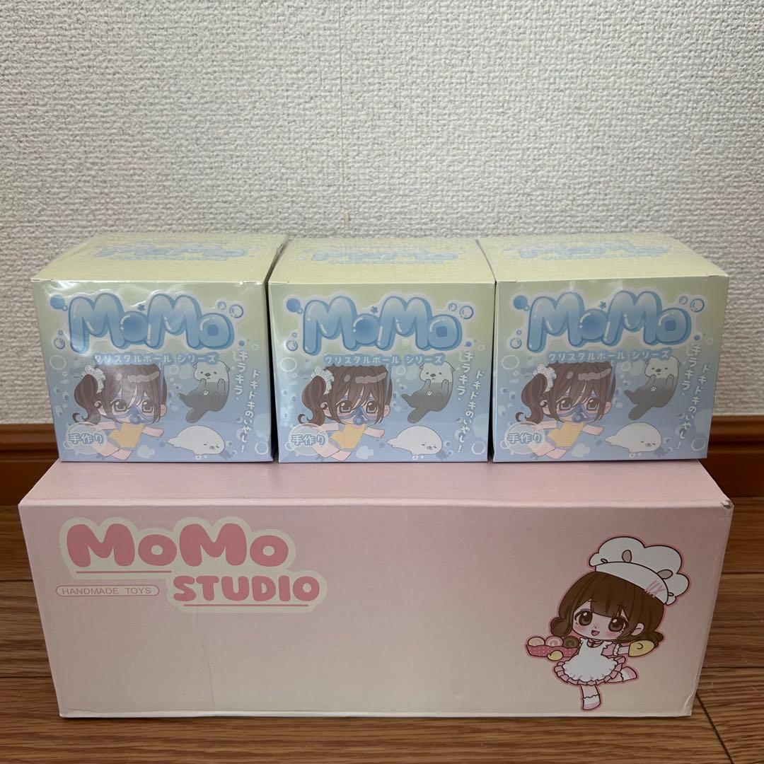 【未開封３箱】海洋シリーズ 第1弾 MoMo クリスタル スクイーズ　黄色ロゴ袋