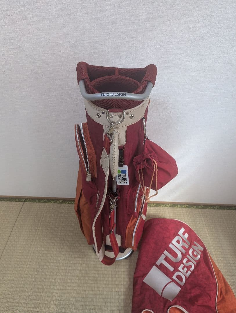 TURF DESIGN キャディバッグ 赤・オレンジ