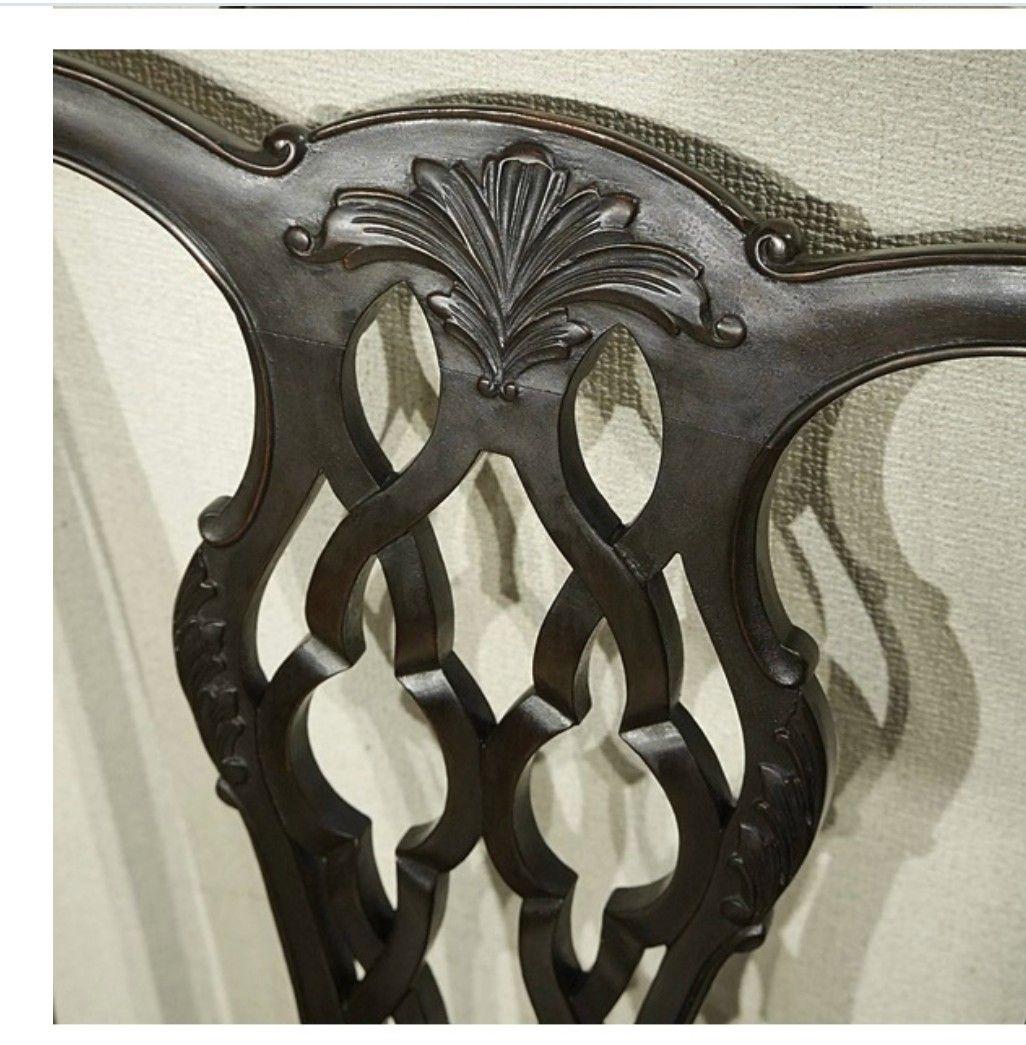 ②イギリス　アンティークチェア　マホガニー　ボール＆クロウ