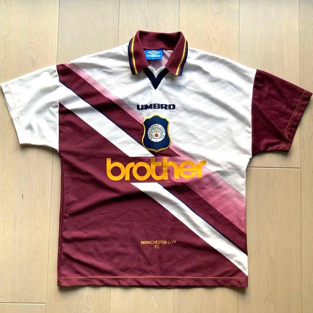 美品 96-97 青タグ Umbro Manchester City Away