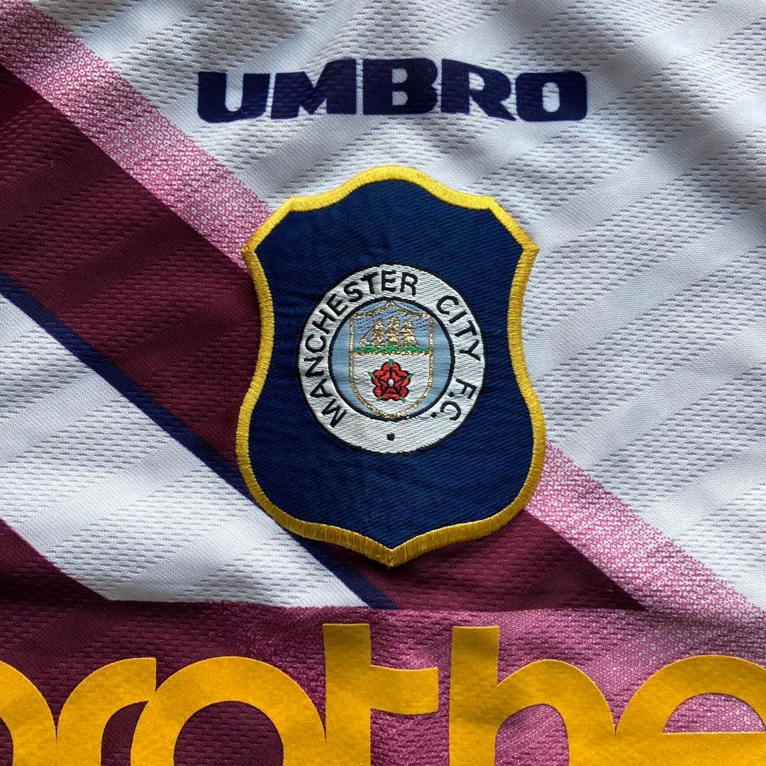 美品 96-97 青タグ Umbro Manchester City Away
