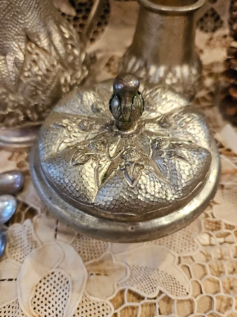 希少　フランスアンティーク風　銀製？　9点セット　シャビー　ブロカント