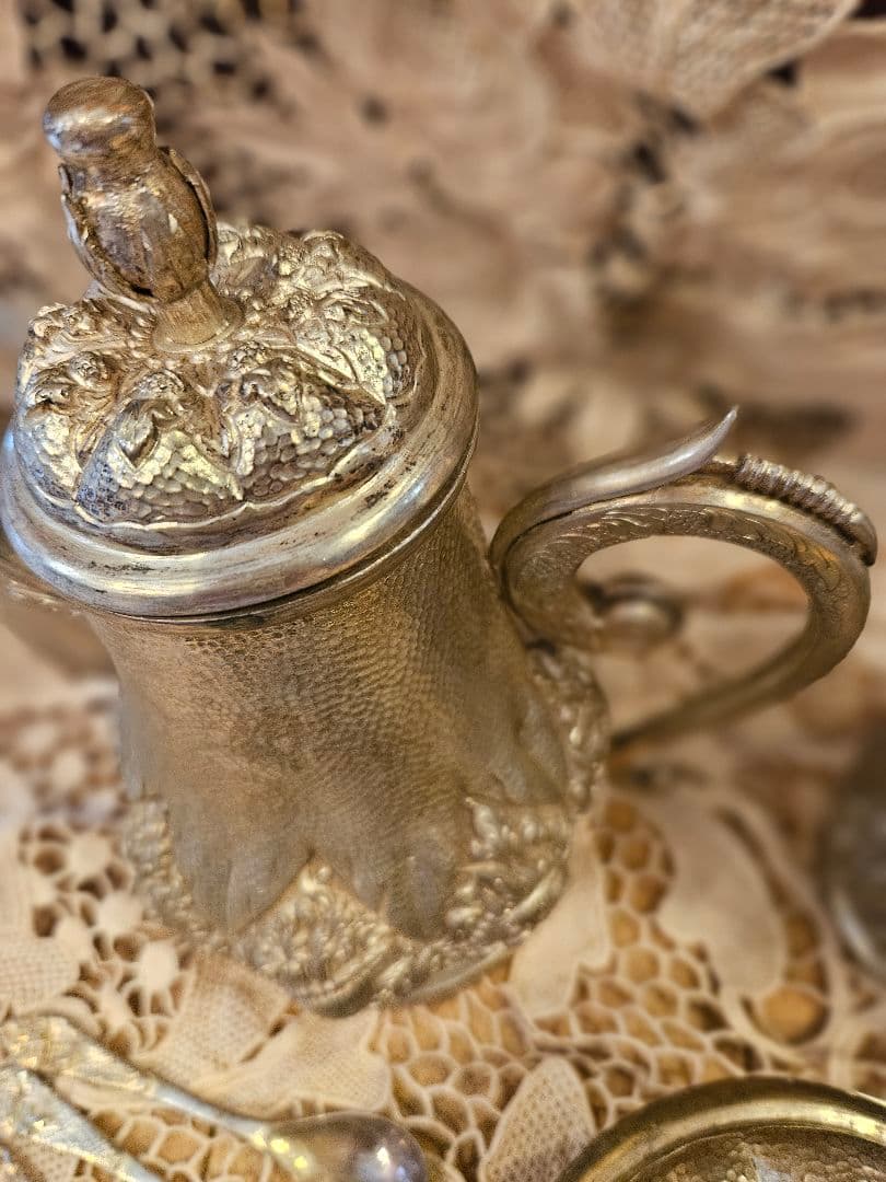 希少　フランスアンティーク風　銀製？　9点セット　シャビー　ブロカント