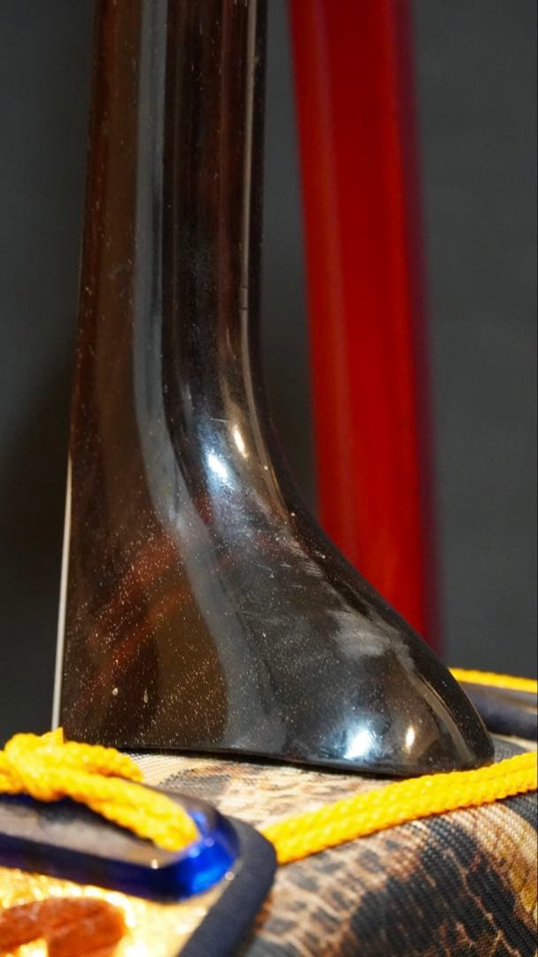 美型真壁古民家床柱縞黒檀三線　所有者様が40年前に入手　まずはご覧ください