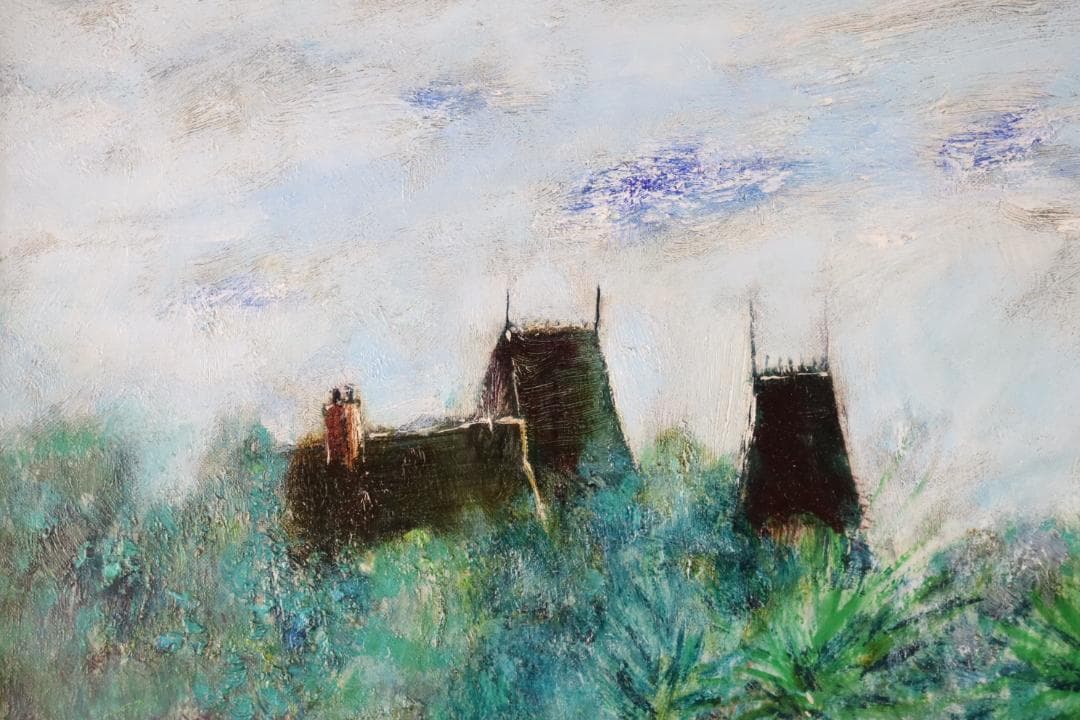 真作保証 ベルナール・ガントナー 「棕林」 油彩10号 タトウ箱付