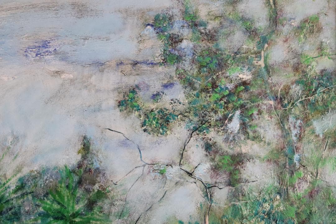 真作保証 ベルナール・ガントナー 「棕林」 油彩10号 タトウ箱付