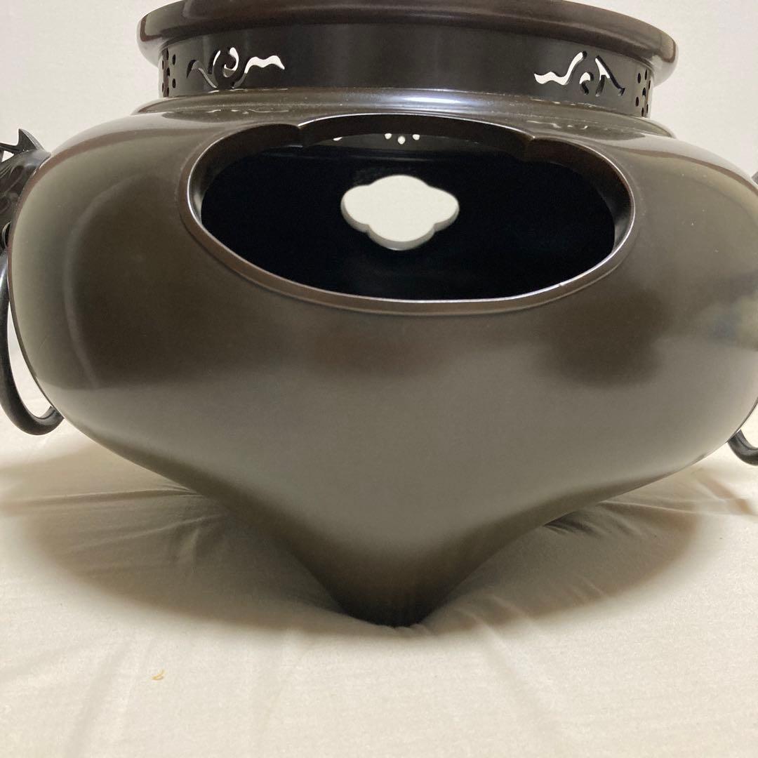 茶道具　金森紹栄　風炉　鬼面風炉　鋳物　工芸品