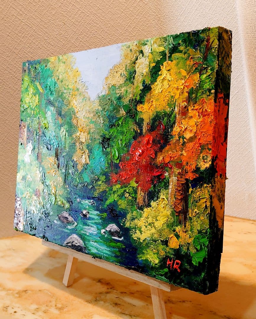 油絵 絵画【森の風景】