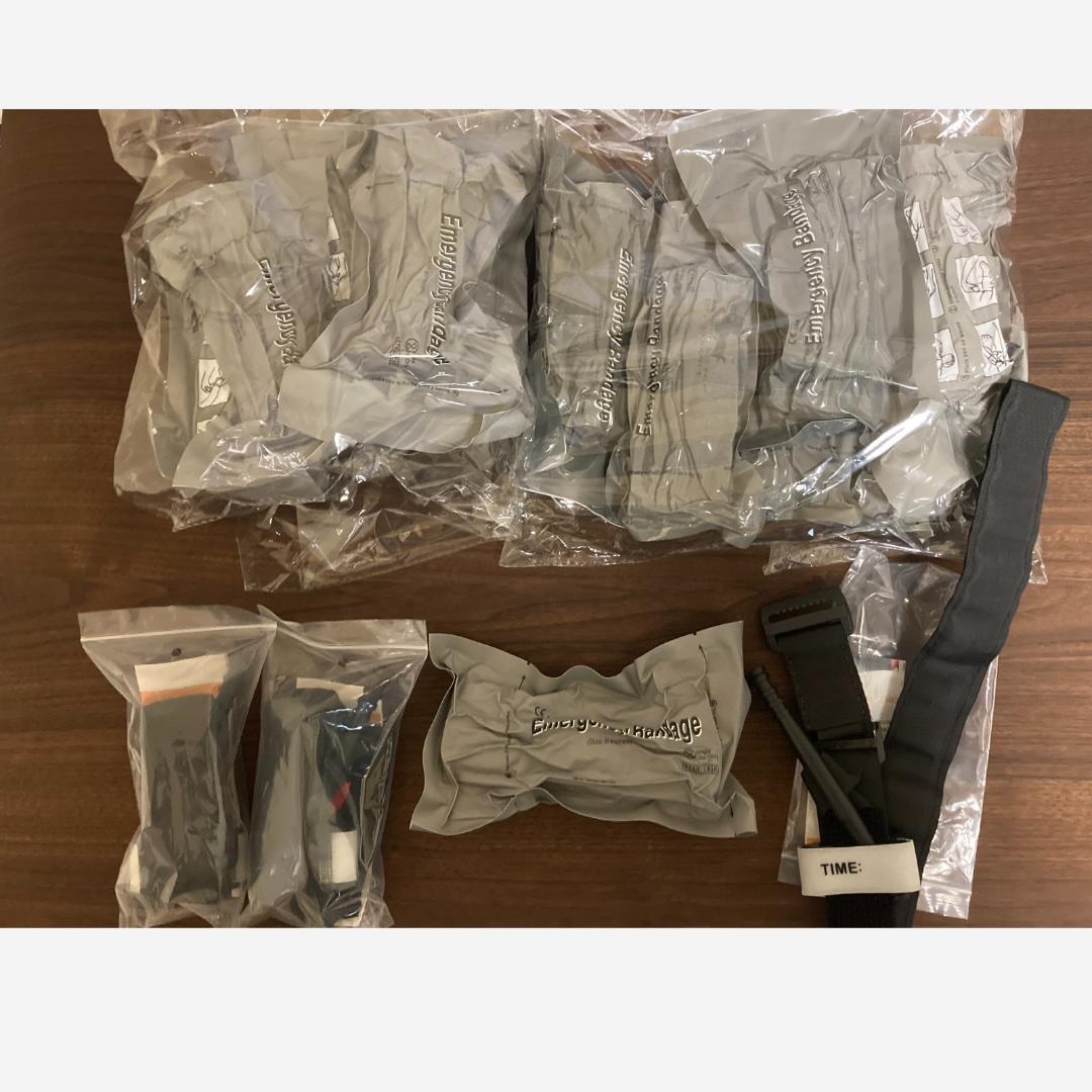 ミリタリー用 イスラエルバンデージ 12個セット ＋ 止血帯3個