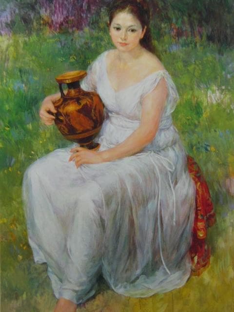 中山忠彦、アプリアの壷、希少な画集より、新品高級額・額装付