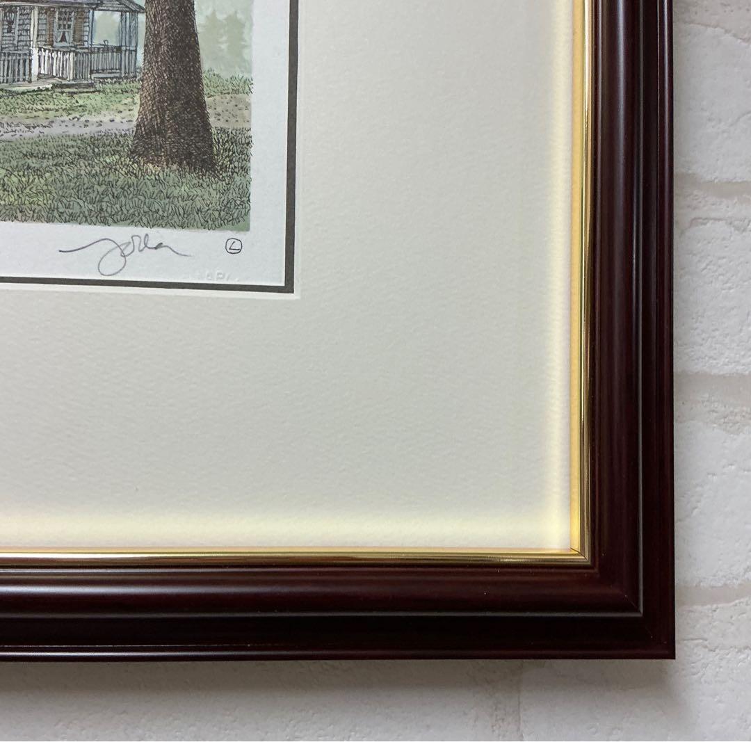 織田義郎 草原の家 Green Field Ⅱ アメリカ 絵画 版画 リトグラフ