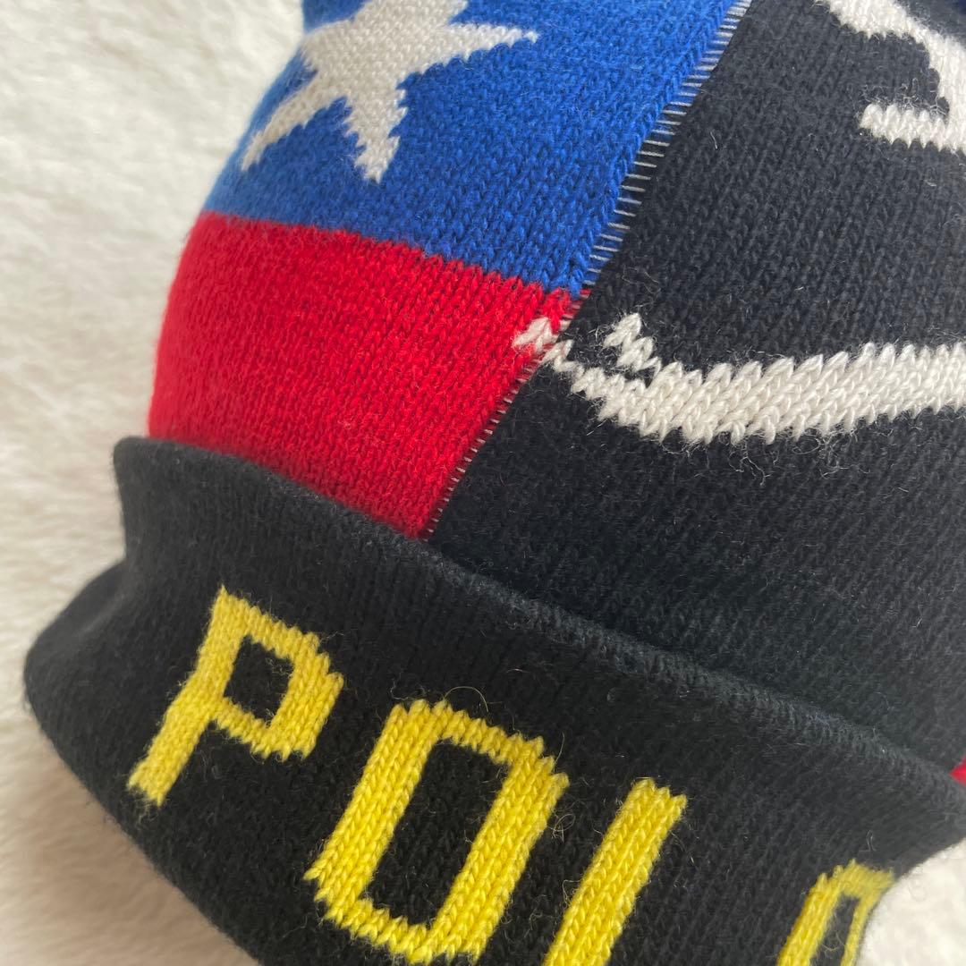 6r783　ポロ　ラルフローレン　ポンポン　ニット帽　ダウンヒル　スキー