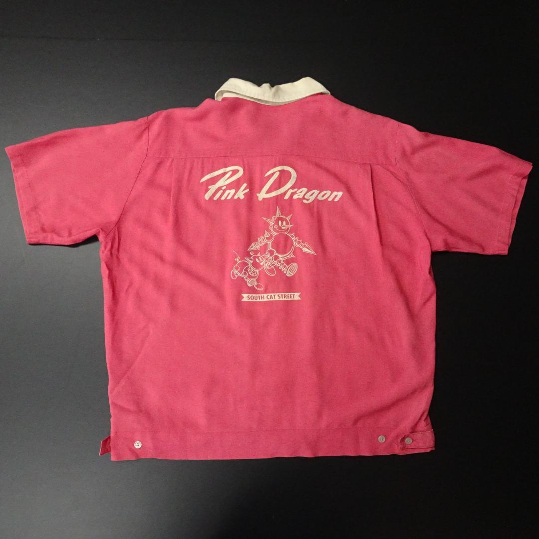 80s- CREAM SODA 半袖ボーリングシャツ 金タグ 刺繍 希少アイテム