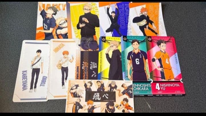 ハイキュー 烏野 影山 日向 月島 西谷 菅原 ステッカー ファイル 缶バ 特典