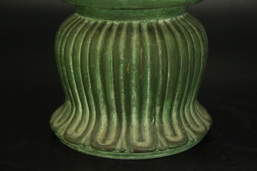 青銅 四獅子 ライオン 像 高31.3cm(A367)